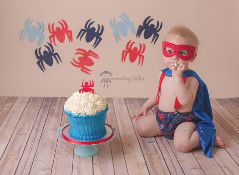 Spider baby cake smash outfit
