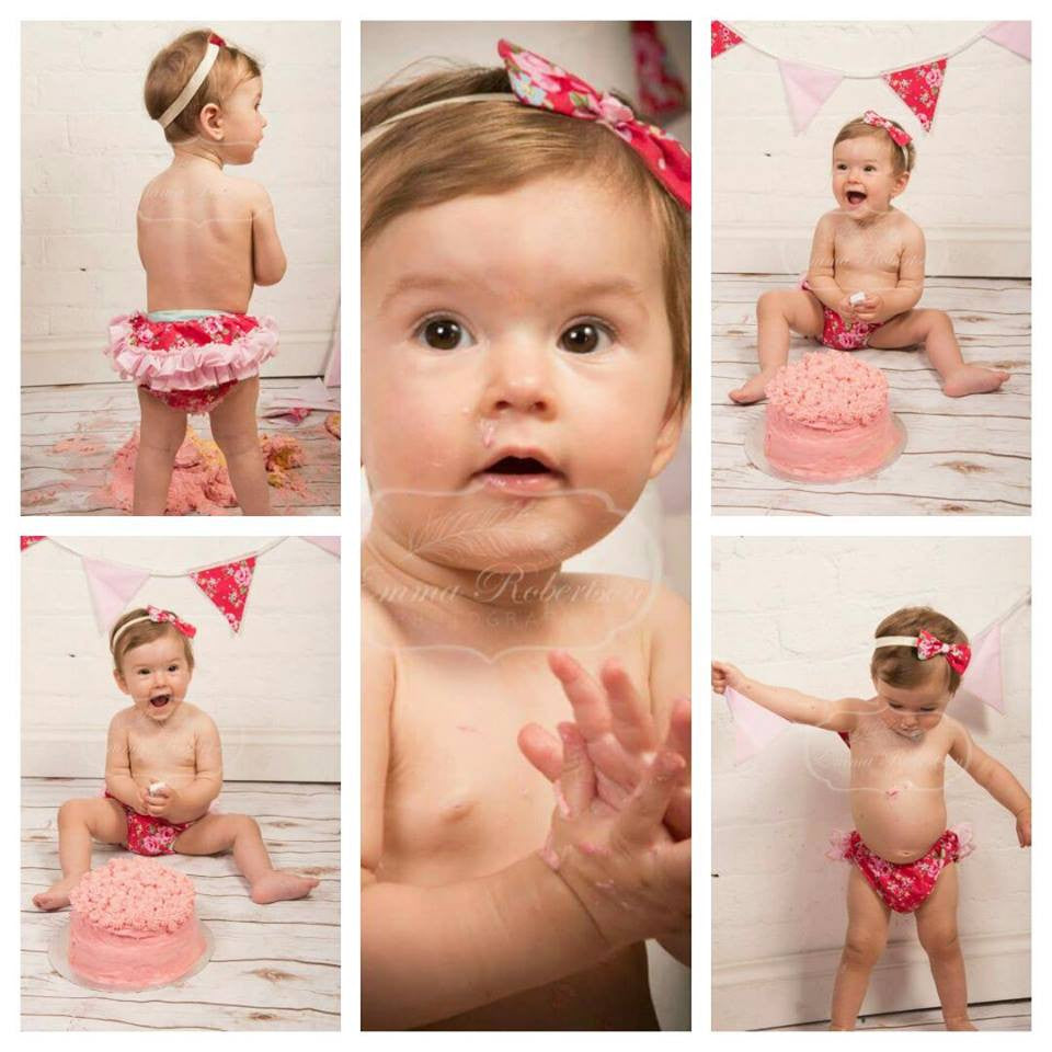 Girls Cake Smash Ruffle Pants