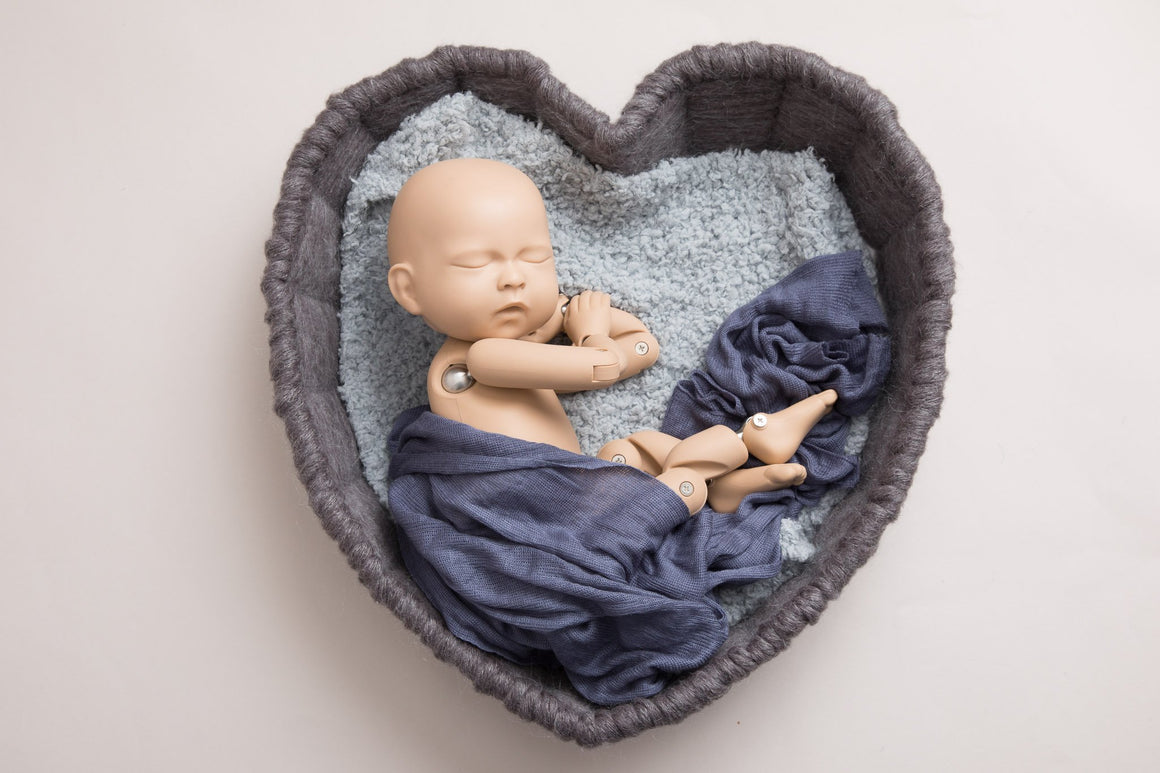 Mohair heart shape Bowl - Newborn Photography - choice of colours - newborn photo shoot
